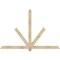 Ekena Millwork Kennewick Rough Sawn Timber Gable Bracket, Douglas Fir, 84"W x 56"H x 4"D x 4"F, 16/12 Pitch GBW084X56X0404KEN00RDF - alternate 1